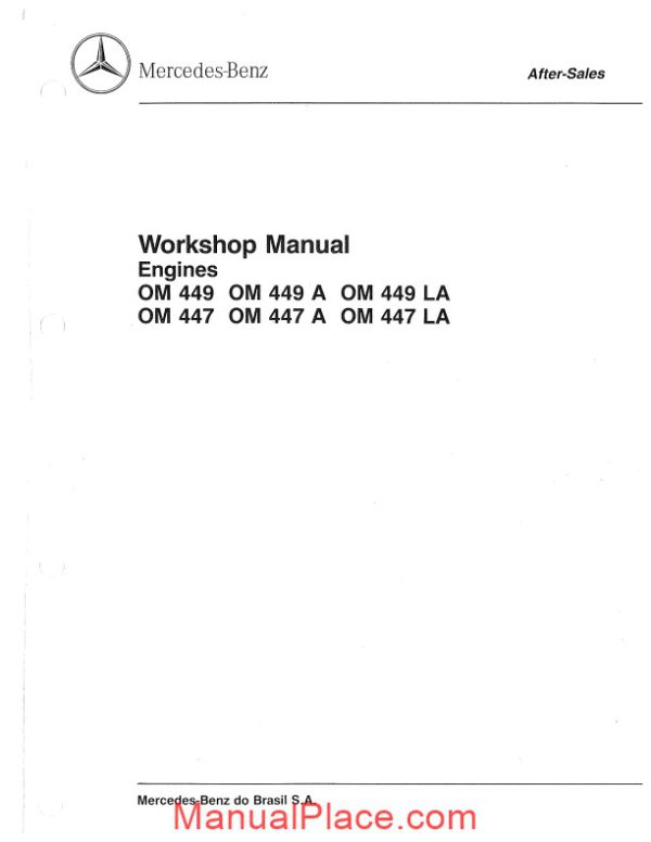 mercedes engines workshop manual page 2