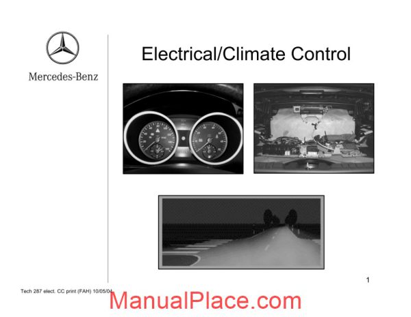 mercedes technical training 287 ho 01 electrical climate control fah 10 05 04 page 1