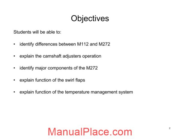 mercedes technical training 287 ho 03 m272 engine 0 fah 08 05 04 page 2