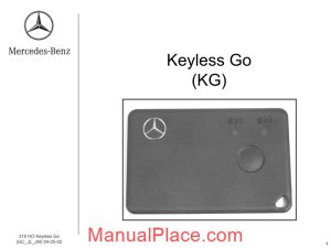 mercedes technical training 318 ho keylessgo jl jm gc 04 05 02 page 1