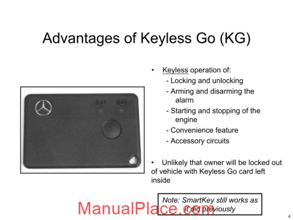 mercedes technical training 318 ho keylessgo jl jm gc 04 05 02 page 4