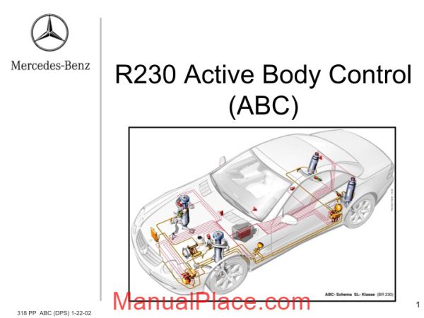 mercedes technical training 318 ho r230 active body control abc dps page 1