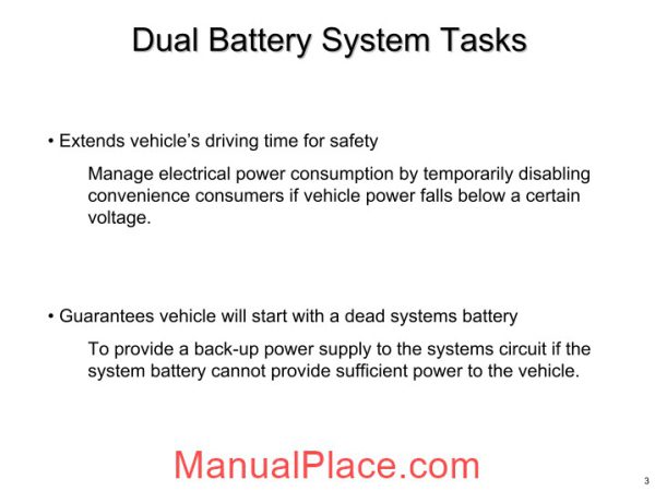 mercedes technical training 318 ho r230 dual battery system 11 28 02 page 3