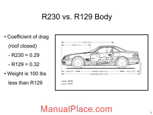 mercedes technical training 318 ho r230 intro wff 01 26 02 page 2