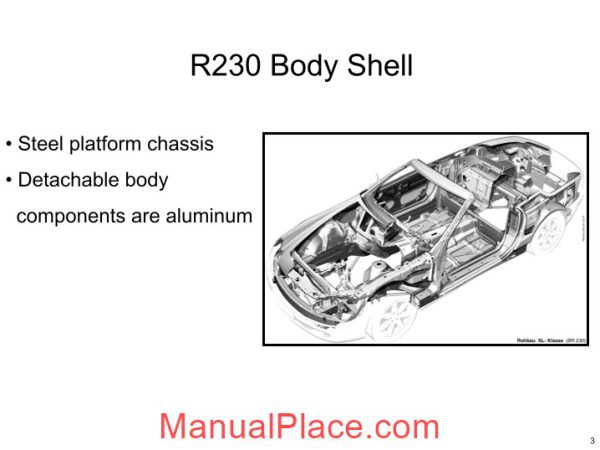 mercedes technical training 318 ho r230 intro wff 01 26 02 page 3