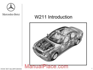 mercedes technical training 319 ho w211 intro wff 08 05 02 page 1