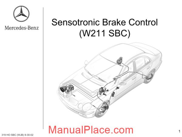 mercedes technical training 319 w211 ho sbc wjb 9 30 02 page 1