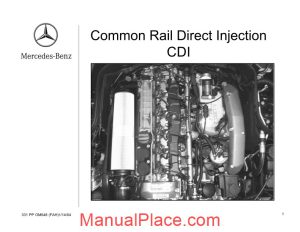 mercedes technical training common rail direct injection cdi page 1