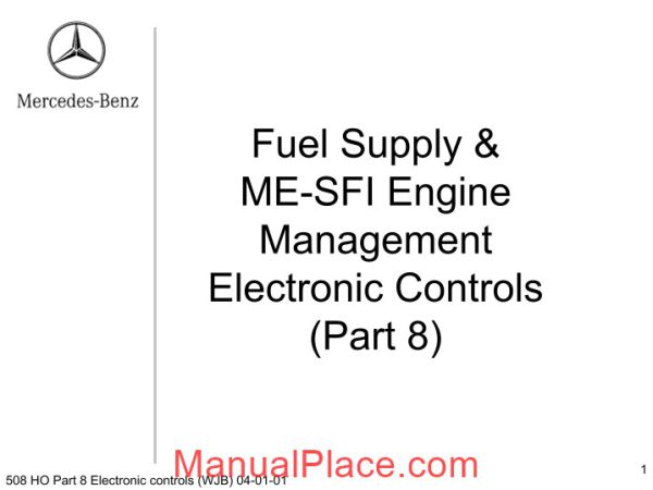 mercedes technical training ho part 08 electronic controls wjb page 1