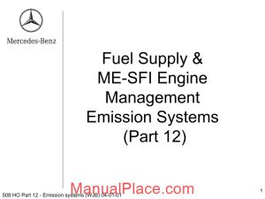 mercedes technical training ho part 12 emission systems wjb page 1