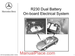 mercedes technical training r230 dual battery system page 1