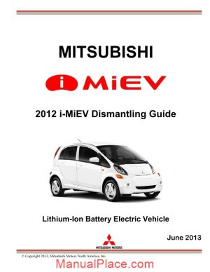 mitsubishi 2012 i miev dismantling guide page 1