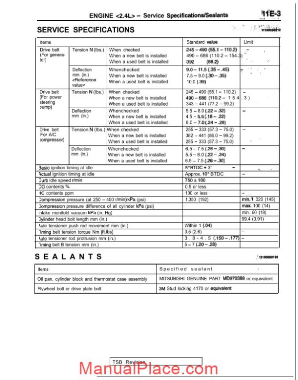 mitsubishi 4g64 engine 2 4l service manual page 3
