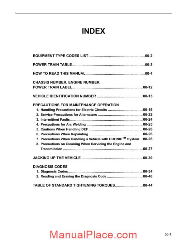 mitsubishi canter 2012 service manual page 4