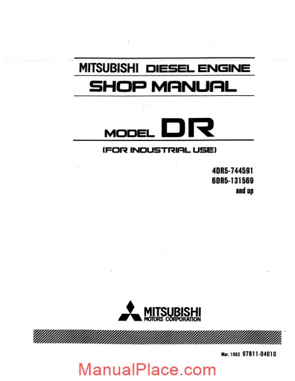 mitsubishi diesel dr engine page 1