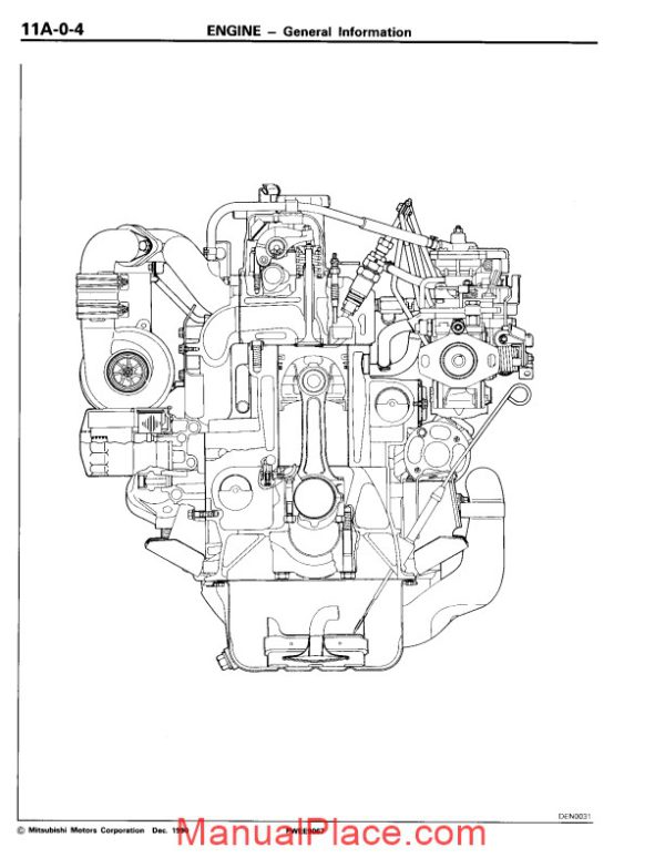 mitsubishi engine 4d56 1991 1993 workshop manual page 4