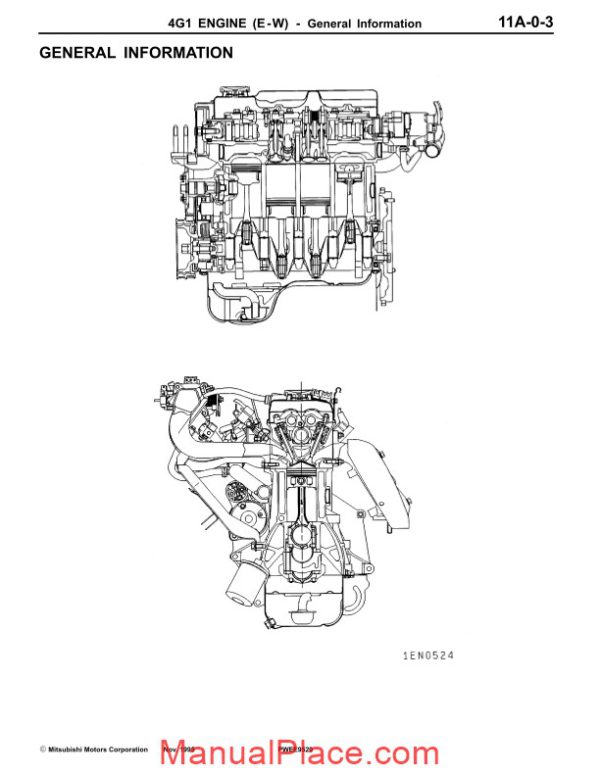 mitsubishi engine 4g1 series shop manual page 3