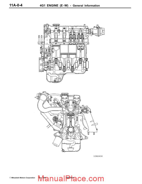 mitsubishi engine 4g1 series shop manual page 4