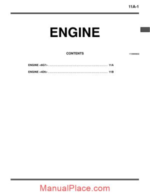 mitsubishi engine 6g7 4d5 service manual page 1