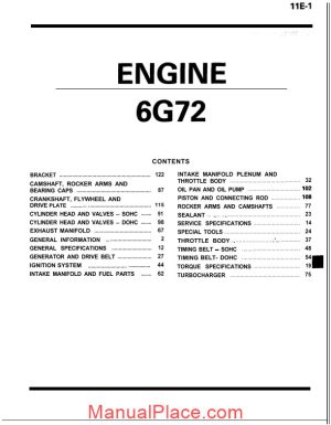 mitsubishi engine 6g72 manual page 1