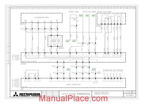 mitsubishi forklift trucks circuit diagram ts890204 page 3