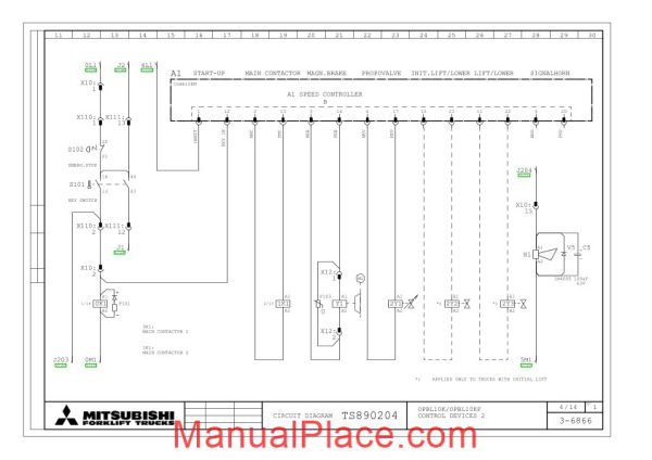 mitsubishi forklift trucks circuit diagram ts890204 page 4