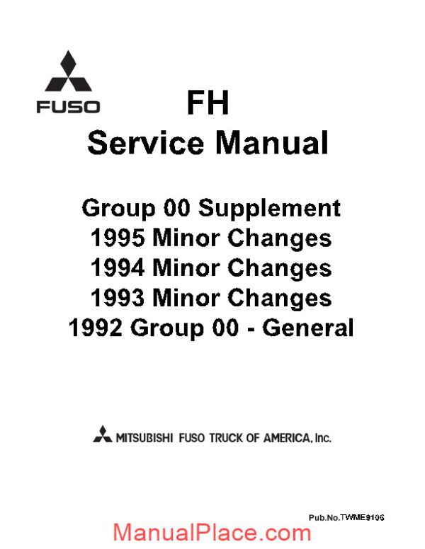 mitsubishi fuso 1992 95 fh service manual page 4