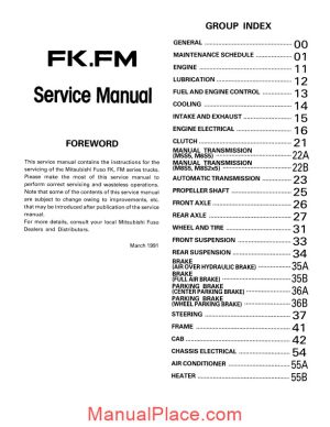 mitsubishi fuso 1992 95 fkfm service manual page 1