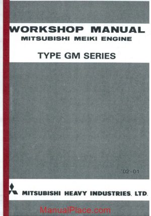 mitsubishi gm series workshop manual page 1