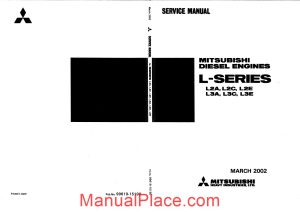 mitsubishi l series engine service manual page 1