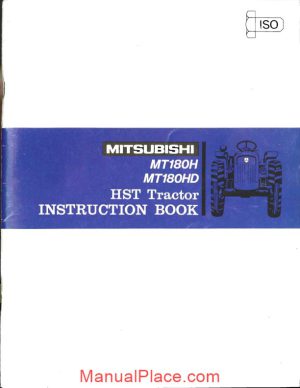 mitsubishi mt180h hd hst tractor instruction book optimized page 1