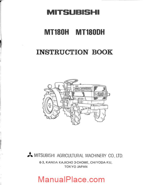 mitsubishi mt180h hd hst tractor instruction book optimized page 4