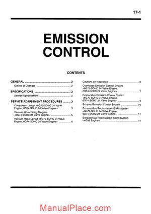 mitsubishi pajero 1991 1999 engine service procedure page 1