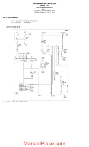 mitsubishi pajero 1994 wiring diagram page 1