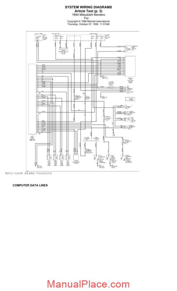 mitsubishi pajero 1994 wiring diagram page 3