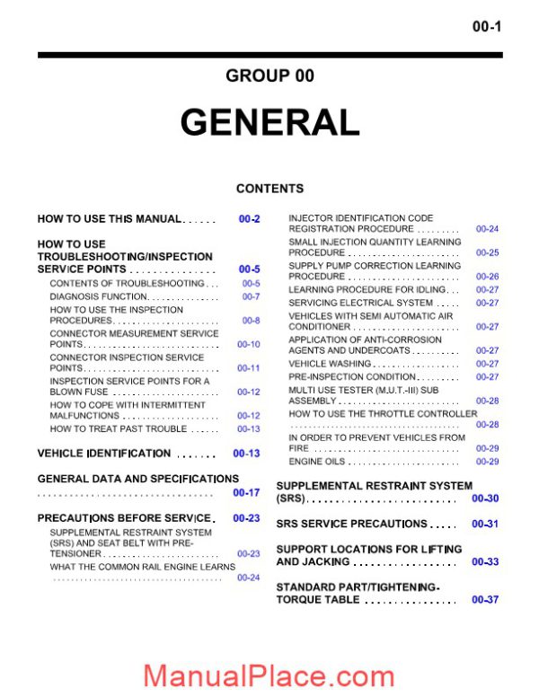 mitsubishi triton l200 workshop manual 2006 2013 page 3