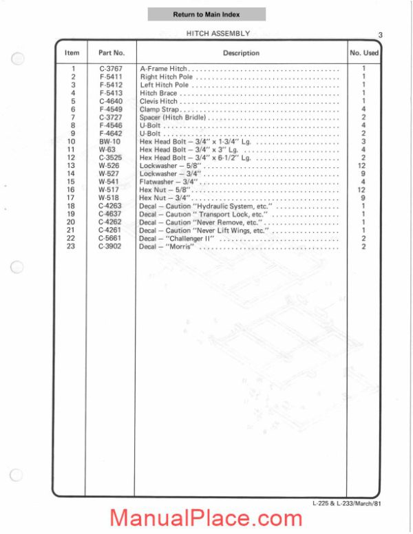 morris l 225 l 233 challengers parts section page 3