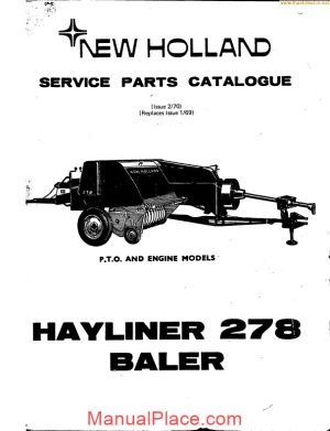 new holland 278 small baler parts sec wat page 1