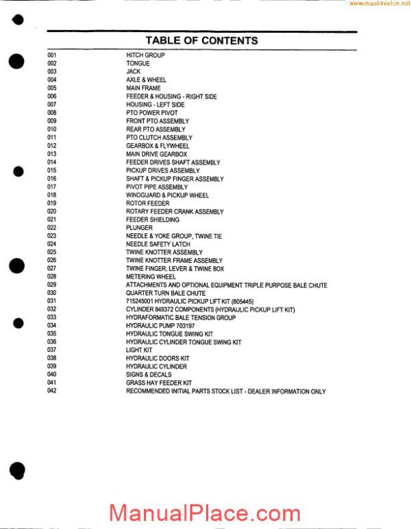 new holland 580 small baler parts sec wat page 3