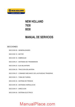 new holland 7630 8030 service manual es page 1