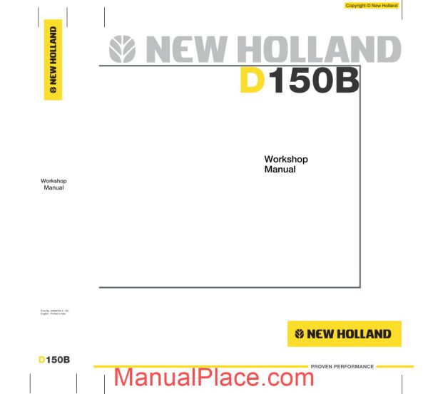 new holland crawler dozer d150b en service manual page 1