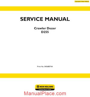 new holland crawler dozer d255 en service manual page 1