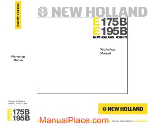 new holland e175b 195b crawler excavator workshop manual page 1