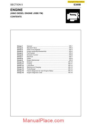 new holland e385b engine page 1