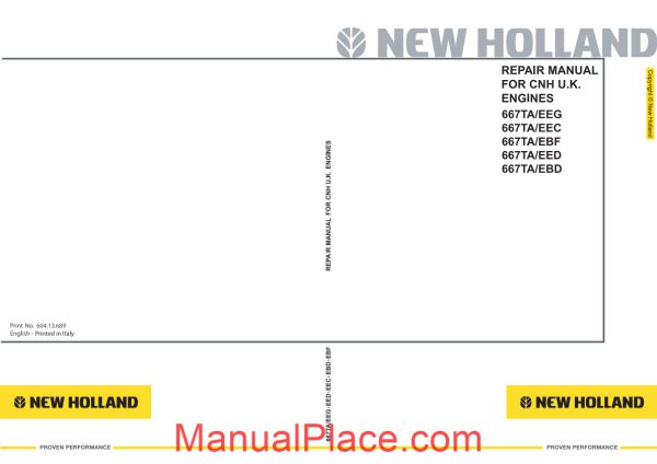 new holland engine 667ta en service manual page 1