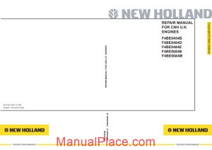 new holland engine f4be en service manual page 1