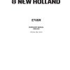 new holland excavator e70sr en service manual page 1