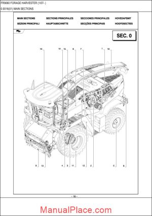 new holland fr9060 forage harvester parts catalog page 1