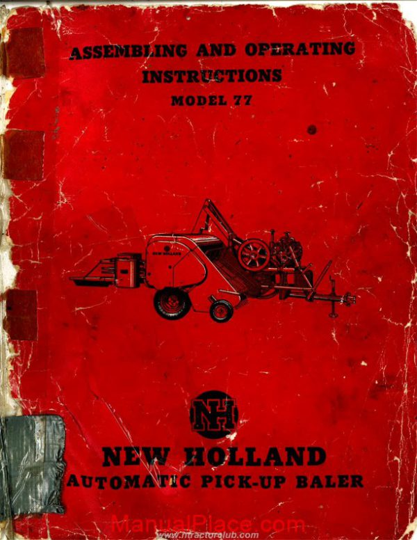 new holland model 77 assemblig and operating instruction page 1