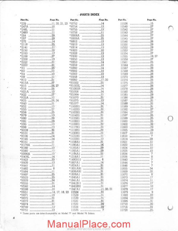 new holland model 77 repair parts list page 4